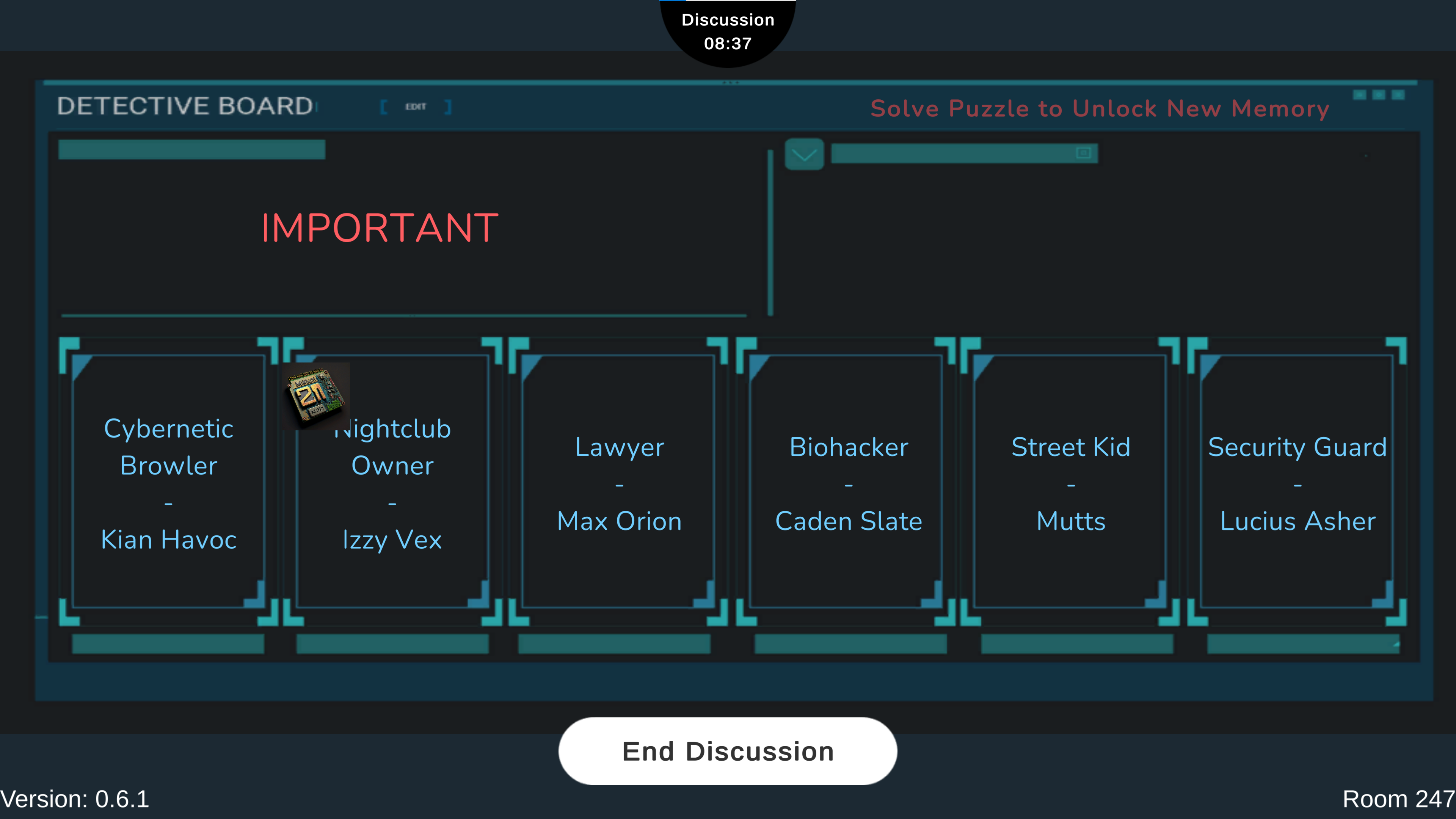 Neon Noir — detective board screenshot (0)